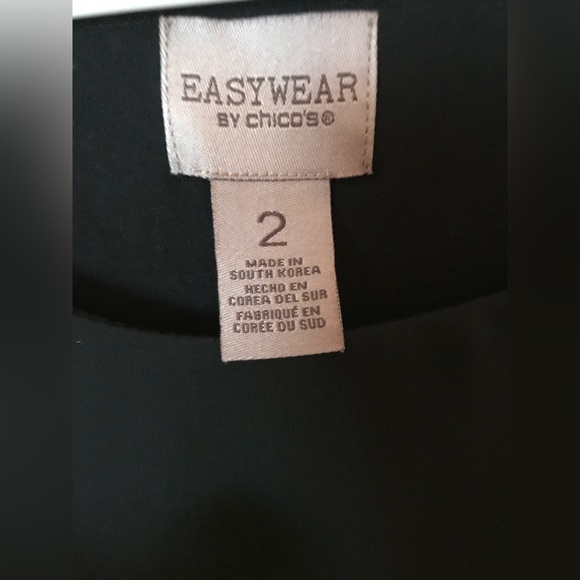Chico’s EASYWEAR - Black Semi Sheer Sleeveless Blouse/Tank  
Size 2 - Picture 5 of 10